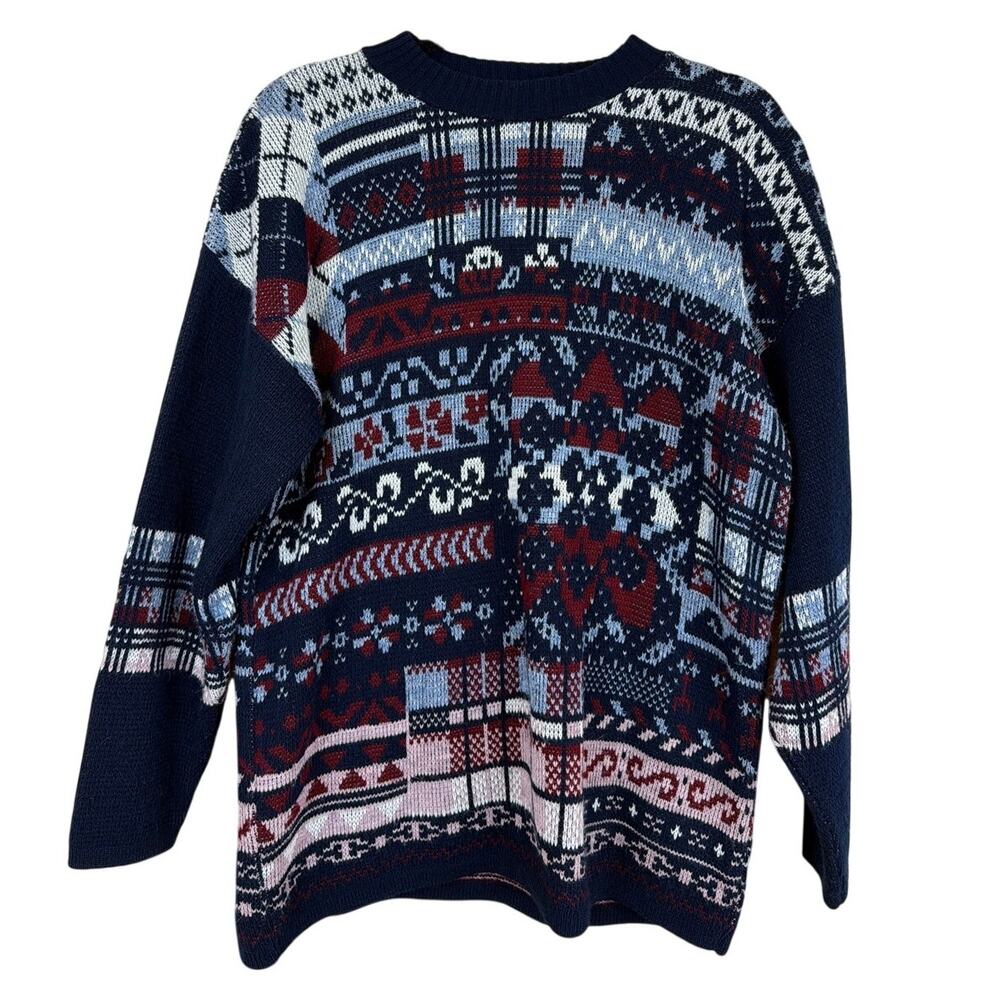 Vintage Northwest Blue Co Fair Isle Long Sleeve Sweater L/XL